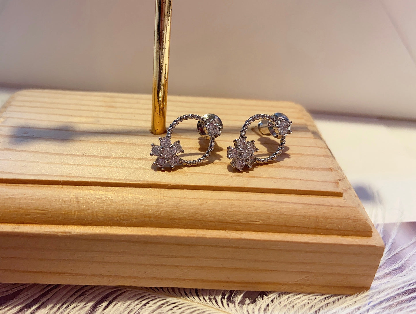 #EA0035 Earrings 925銀針耳環