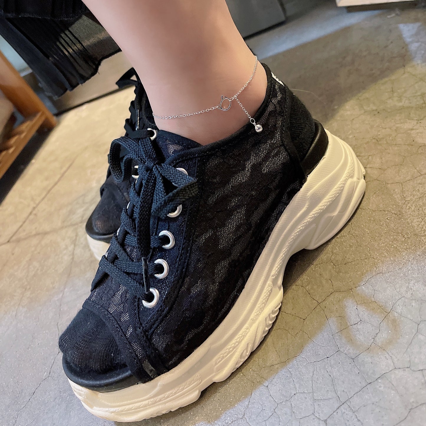 #AA0001 Anklet 貓貓925銀腳錬