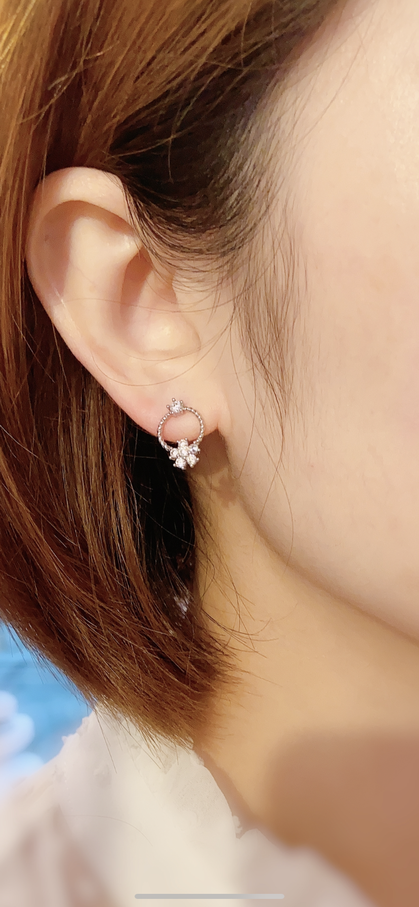 #EA0035 Earrings 925銀針耳環