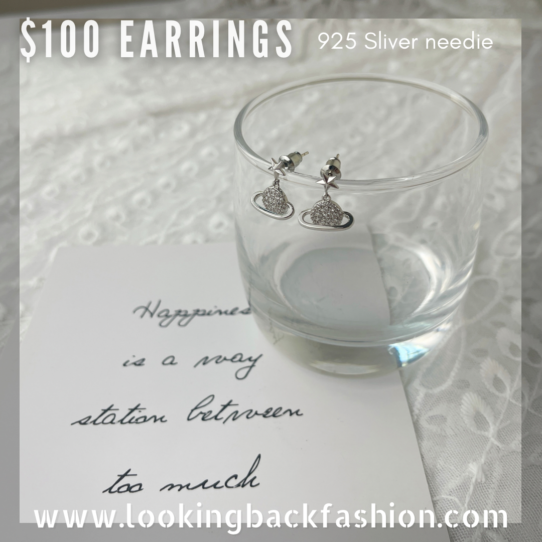 #EA0110 Earrings 五星小星球925銀針耳環