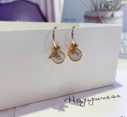 #EA0039 Earrings 美人魚尾925銀針耳環