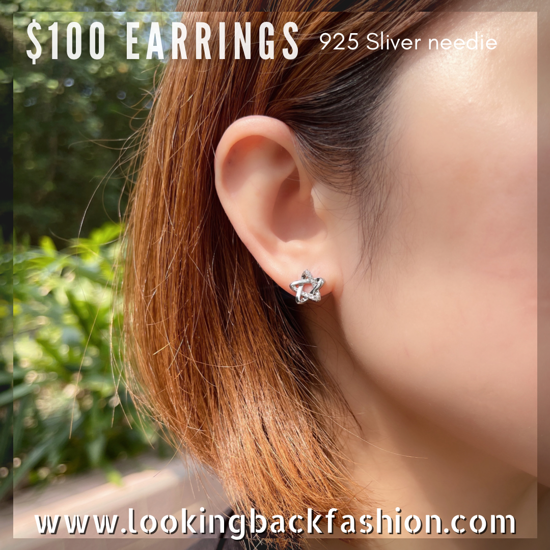 #EA0094 Earrings 五角星925銀針耳環