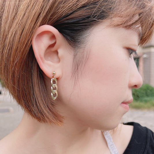 #EA0052 Earrings 鎖鍊款925銀針耳環