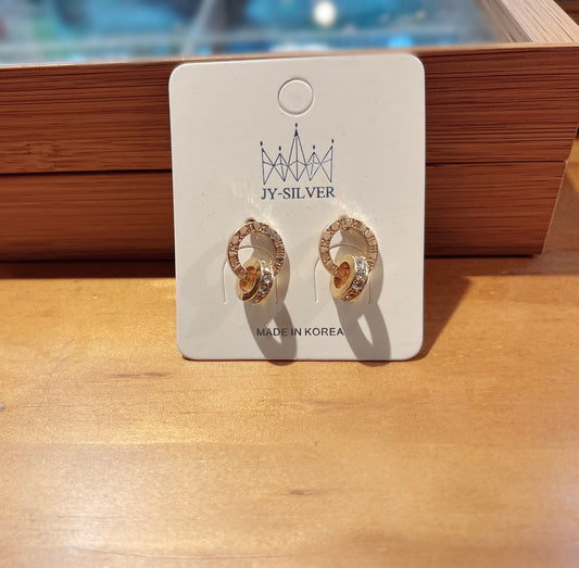 #EA0043 Earrings 羅馬數字環925銀針耳環