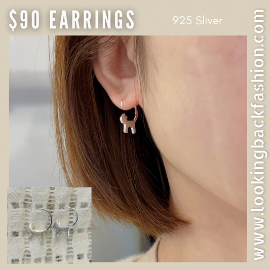 #EA0117 Earrings 貓貓925耳環