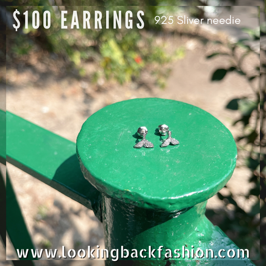 #EA0092 Earrings 小魚尾925銀針耳環