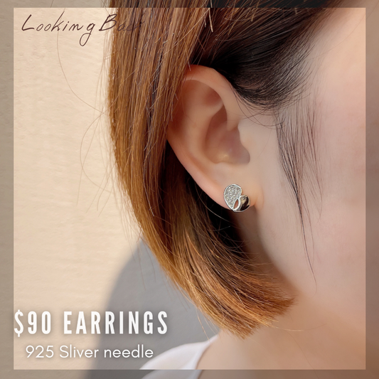 #EA0048 Earrings 心型925銀針耳環