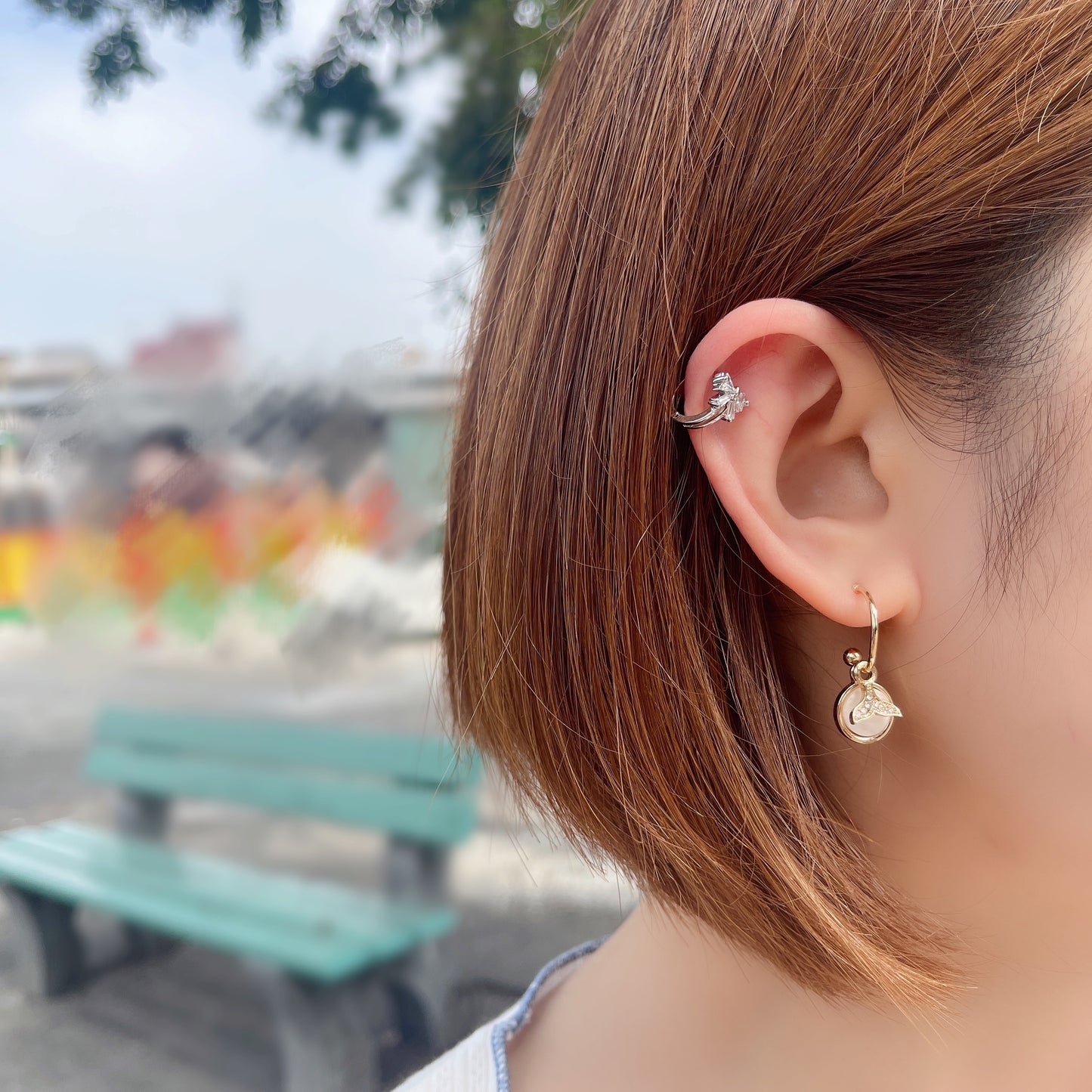 #EA0090 Earrings 蝴蝶結扣環耳環