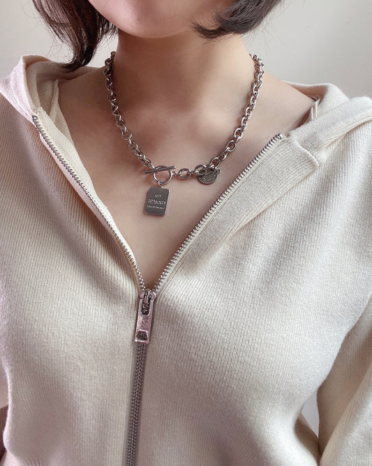 #NA0002 Necklace 雙牌頸錬