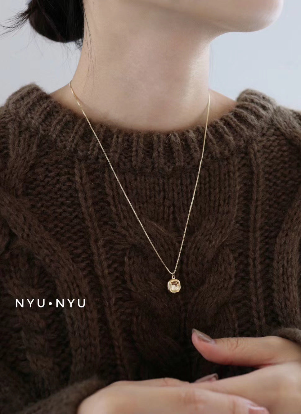 #NA0001 Necklace 簡約小方形頸錬 - KOREA 韓國飾品