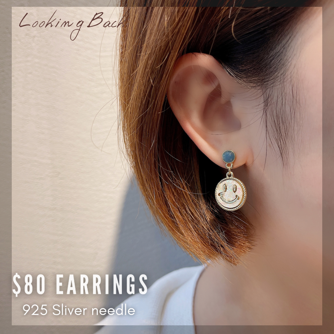 #EA0047 Earrings 哈哈笑925銀針耳環