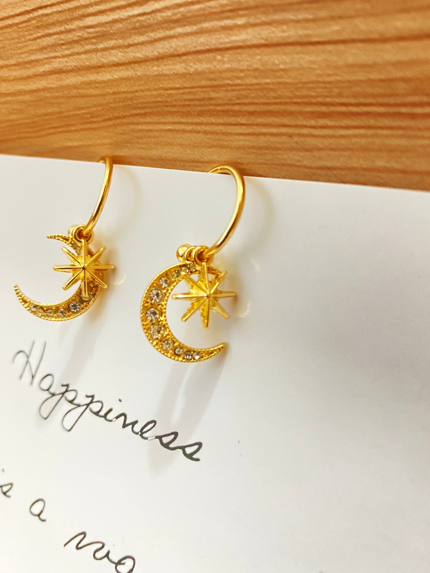 #EA0071 Earrings 星星月亮閃石925銀針耳環