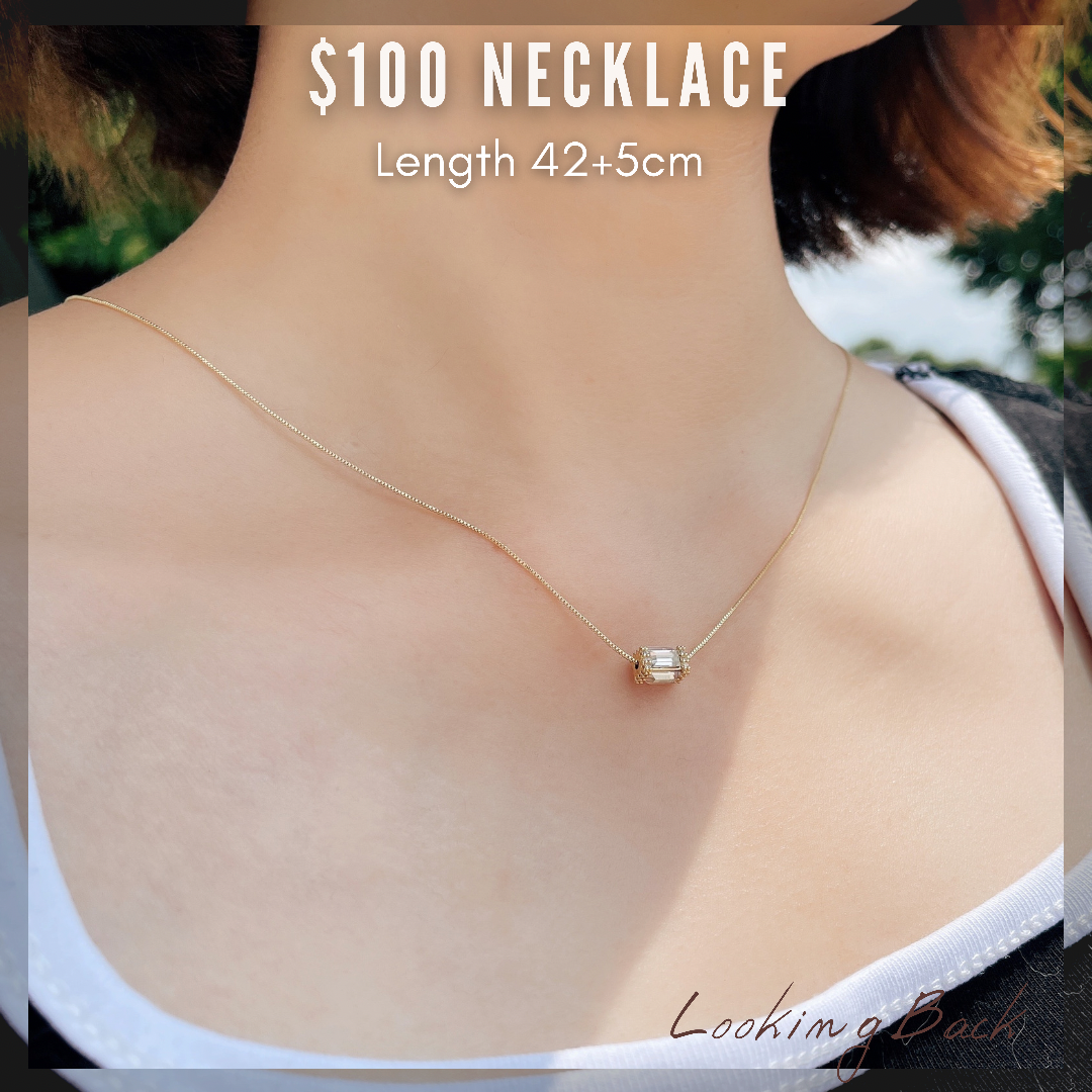 #NA0029 Necklace 小方石頸鍊