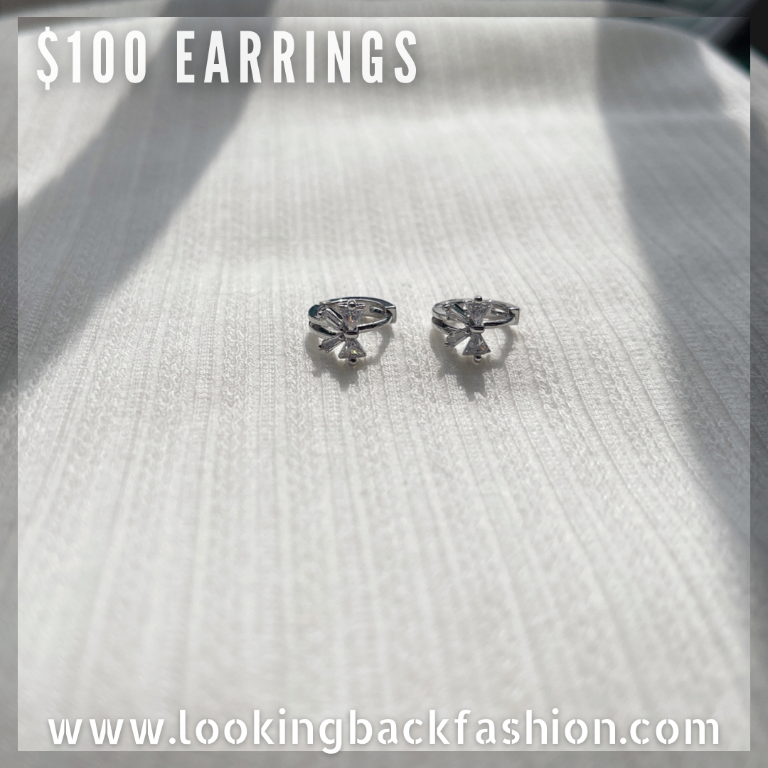 #EA0090 Earrings 蝴蝶結扣環耳環