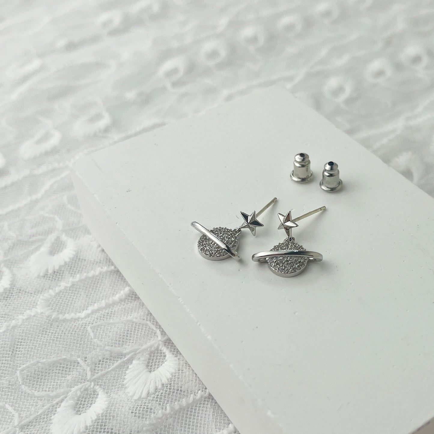 #EA0110 Earrings 五星小星球925銀針耳環