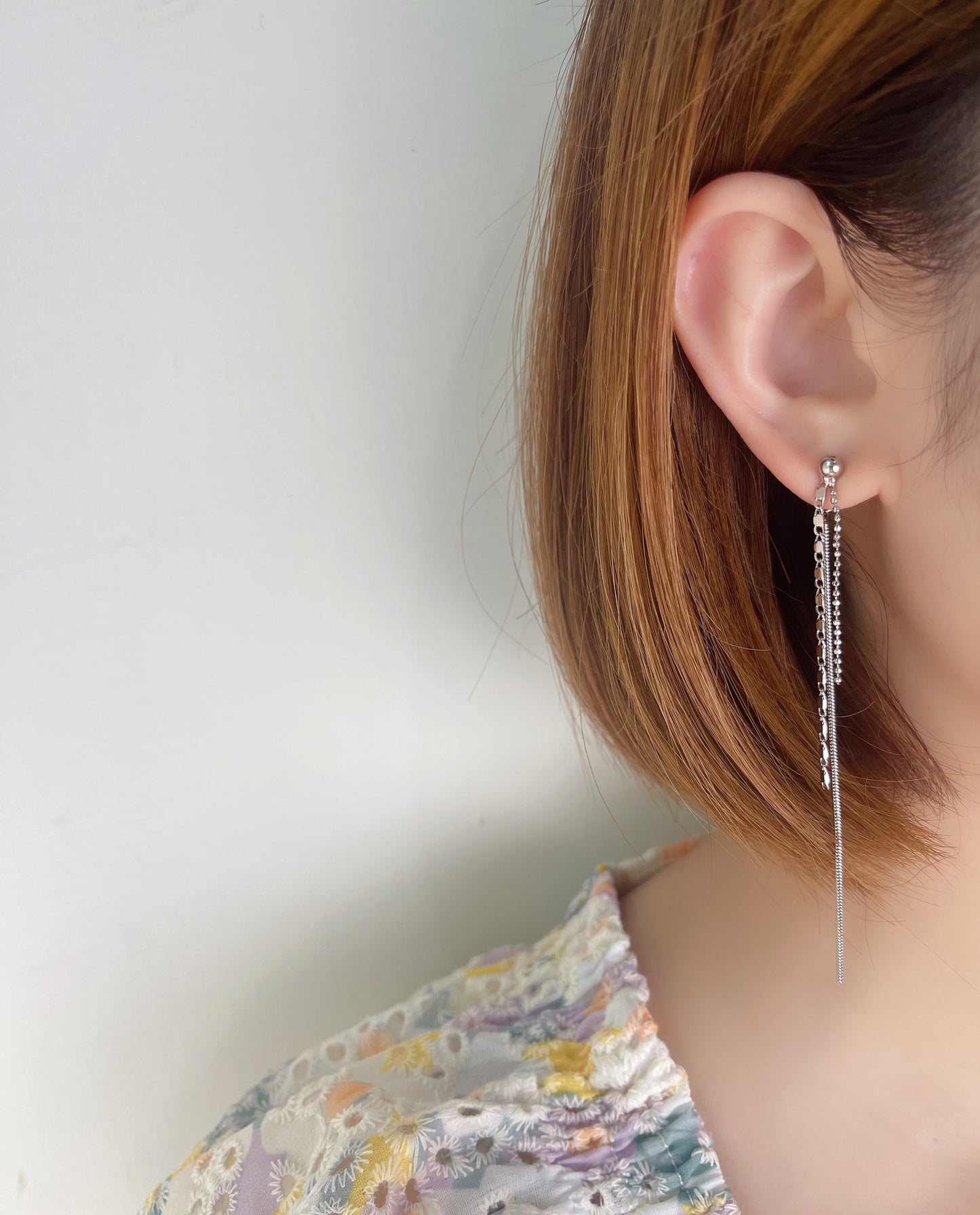 #EA0112 Earrings 三長鍊925銀針耳環